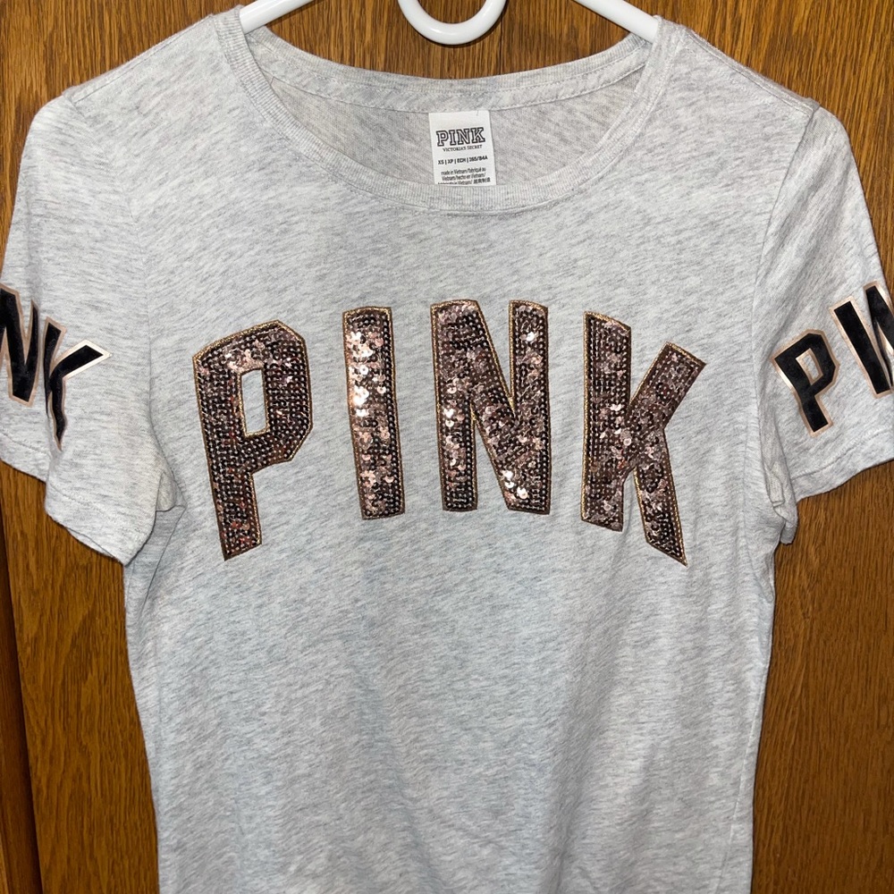 VS PINK Glitter Tee